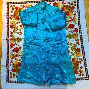 Blue Silk Robe